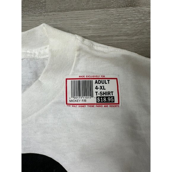 VTG New 90s Disney Designs Mickey Mouse T-Shirt Big Face Double Sided USA 4XL - Picture 4 of 7